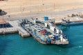 Sarrabum Ferry Boat Line landing stage in Ismailia, Egypt Royalty Free Stock Photo