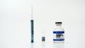 SARS-CoV-2 COVID-19 Corona Virus 2019-ncov Vaccine syringe injection vials medicine drug ampoule bottle. Vaccination, immunization