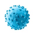 SARS-CoV-2 isolated on white background. Pandemic. COVID-19. Coronavirus disease. 2019-2020.