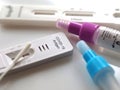 Group of Corona or Covid-19 rapid tests for home testing