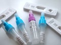 Group of Corona or Covid-19 rapid tests for home testing