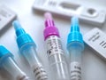 Group of Corona or Covid-19 rapid tests for home testing Royalty Free Stock Photo