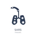 SARS icon. Trendy flat vector SARS icon on white background from