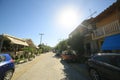 SARTI, GREECE - SEPTEMBER 23, 2014:Greek city in the summer, cars at the roadside