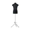 Sartorial mannequins in black color isolated on a white background. Mannequins form the body of a kids. Silhouette of a person in