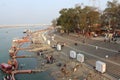 Saryu river ghats in Ayodhya Dhaam at Ayodhya, Uttar Pradesh, india Royalty Free Stock Photo