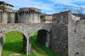Sarzana castle fortress stone wall Royalty Free Stock Photo