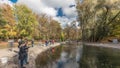 Sarzhin Yar park area with well-equipped mineral spring in Kharkov timelapse