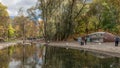 Sarzhin Yar park area with well-equipped mineral spring in Kharkov timelapse