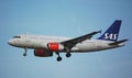 SAS Airbus 319 lands Royalty Free Stock Photo