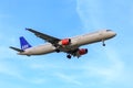 SAS Airbus A321 approaching Royalty Free Stock Photo