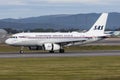 SAS Airbus A319 in retro colors paint sheme landing