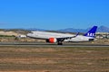 SAS Scandanavian Airlines Passenger Aircraft Landing At Alicante Airport