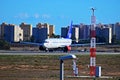 SAS Scandanavian Airlines Passenger Aircraft Taking Off At Alicante Airport