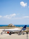 SAS Scandinavian Airlines at Santorini