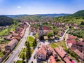 Saschiz saxon village in Transylvania, Romania Royalty Free Stock Photo