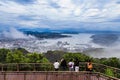 Sasebo city view from Yumihari overlook, Nagasaki, Japan.