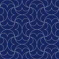 Sashiko pattern. Vector seamless embroidery Japanese traditional art