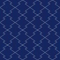 Sashiko pattern. Vector seamless embroidery Japanese traditional art Royalty Free Stock Photo