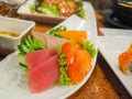 Sashimi on dish