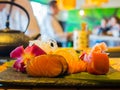 Sashimi mix types of fish on stone plate Royalty Free Stock Photo