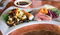 Sashimi and squid Salad