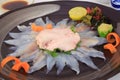 Sashimi thread-sail filefish with liver, Japanese food