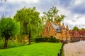 Sashuis or the Lock House on Minnerwater Bruges city Belgium Royalty Free Stock Photo