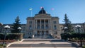 Saskatchewan Legislative Building under the sunlight and a blue sky in Regina, Canada Royalty Free Stock Photo
