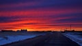 Saskatchewan Prairie Sunset Royalty Free Stock Photo