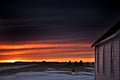 Saskatchewan Prairie Sunset Royalty Free Stock Photo