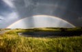 Saskatchewan Storm Rainbow Royalty Free Stock Photo