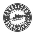 Saskatoon Canada America Stamp. Logo Icon Symbol Design Skyline City Vector. Royalty Free Stock Photo