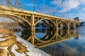 Bridges in Saskatoon, Saskatchewan, Canada.