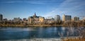 Saskatoon Saskatchewan Canada river winter sky hotel blue buildings landscape