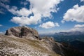 Sass de Putia top view, dolomites landscape Royalty Free Stock Photo