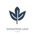 sassafras leaf icon in trendy design style. sassafras leaf icon isolated on white background. sassafras leaf vector icon simple Royalty Free Stock Photo