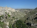 The Sassi and the canyon of Matera Royalty Free Stock Photo