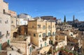 View of the Sassi di Matera a historic district in the city of Matera, well-known for their ancient cave dwellings. Royalty Free Stock Photo
