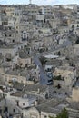 View of the old city of Matera, also known as \