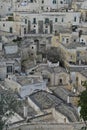 View of the old city of Matera, also known as \