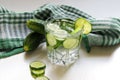 Sassi water with cucumber Royalty Free Stock Photo