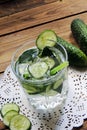 Sassi water with cucumber Royalty Free Stock Photo