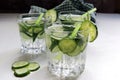 Sassi water with cucumber Royalty Free Stock Photo