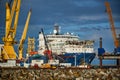 Sassnitz-Mukran, MV / Germany - 09-06-2020: ussion laying ship