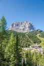 View at the Sassolungo Peak in Dolomites - Italy