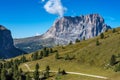 The Sassolungo - Langkofel group, valley Gardena. Dolomites, Italy Royalty Free Stock Photo