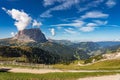 The Sassolungo - Langkofel group, valley Gardena. Dolomites, Italy Royalty Free Stock Photo