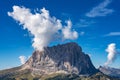 The Sassolungo - Langkofel group, valley Gardena. Dolomites, Italy Royalty Free Stock Photo