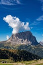 The Sassolungo - Langkofel group, valley Gardena. Dolomites, Italy Royalty Free Stock Photo